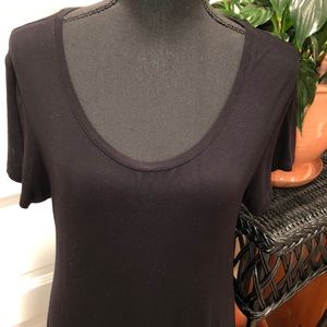 MIDI LENGTH PLAIN BLACK DRESS-DO ANYTHING YOU WANT